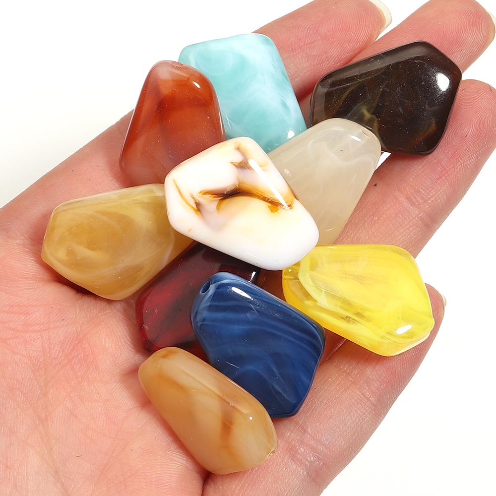 20pcs 25x18mm Irregular Acrylic Beads Colorful Cloud Loose Spacer Beads For DIY Jewelry Making Bracelets Necklace Accessories