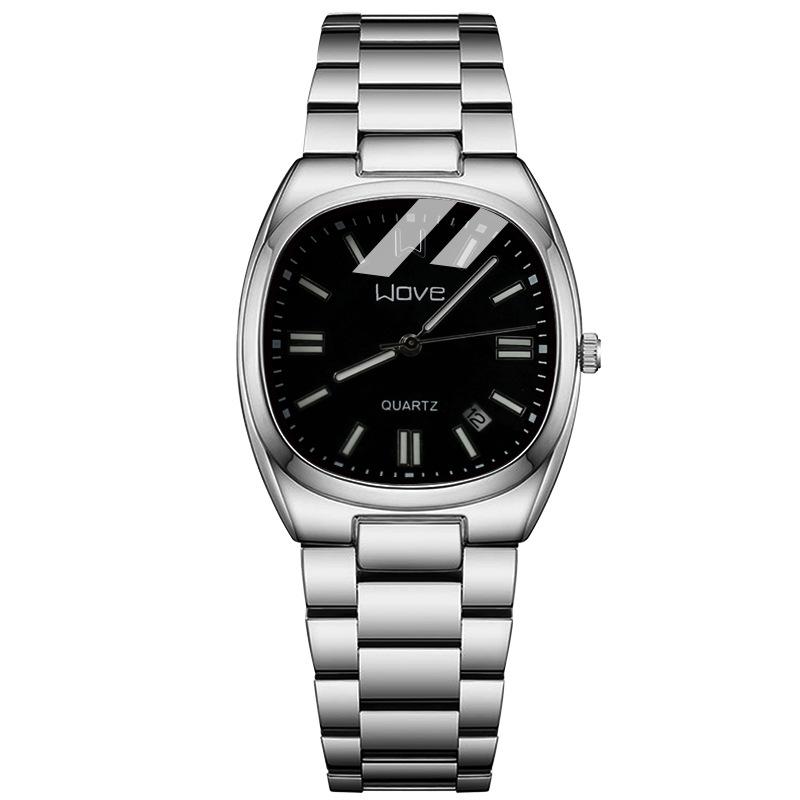 Langjue Watch Simple Square Watch Men'S Fashion Calendar Steel Belt Men'S Watch Business Quartz Watch