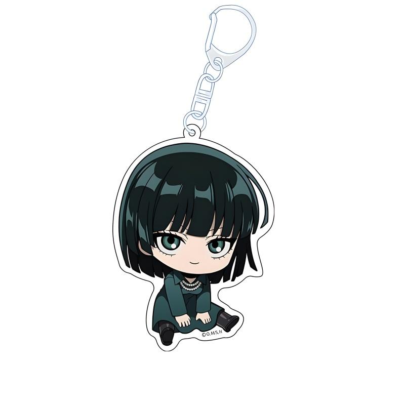 

Anime Lovers 6CM Anime ONE PUNCH MAN Keychain Saitama/Genos/BLAST/Tatsumaki Key Chain Acrylic Model Plate Gifts Wholesale 6 cm