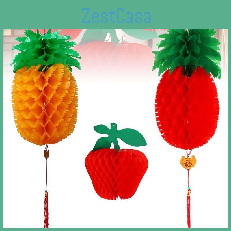 Lanterns Apple Pineapple Hanging Decorations Happy New Year Chinese Fruit Cny