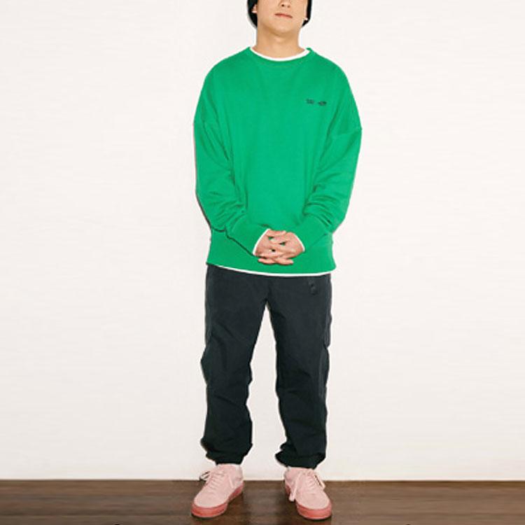 Vans Year Of The Ox Zodiac Series Solid Color Sports Casual Crewneck Sweatshirt Men sweatshirt Green VN0A5F5RZHF1