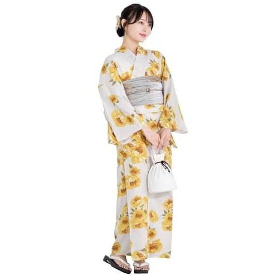 SOUBIEN Yukata 2-Piece Set (Yukata Obi) Womens