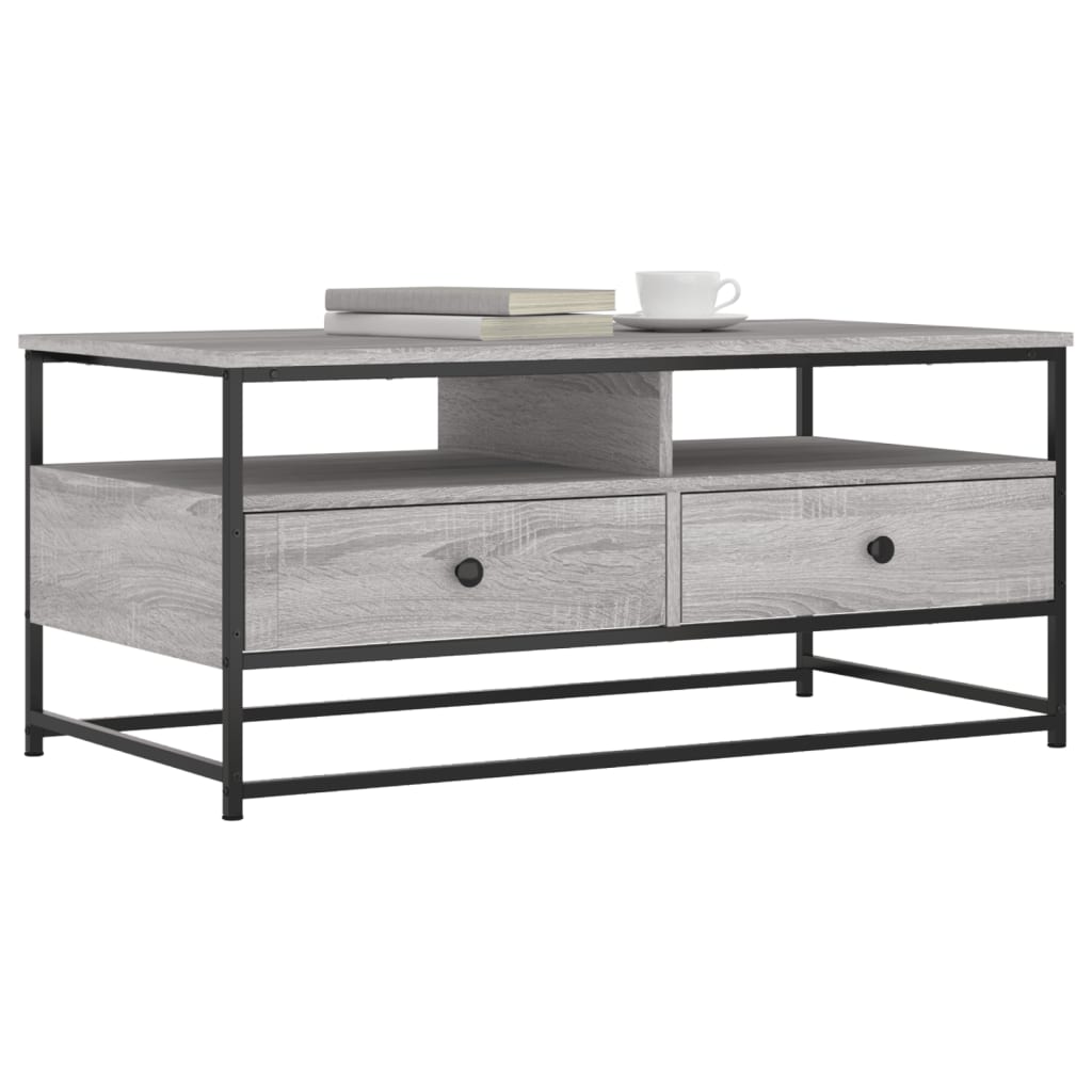 Coffee Table Gray Sonoma 100x51x45 cm Particleboard