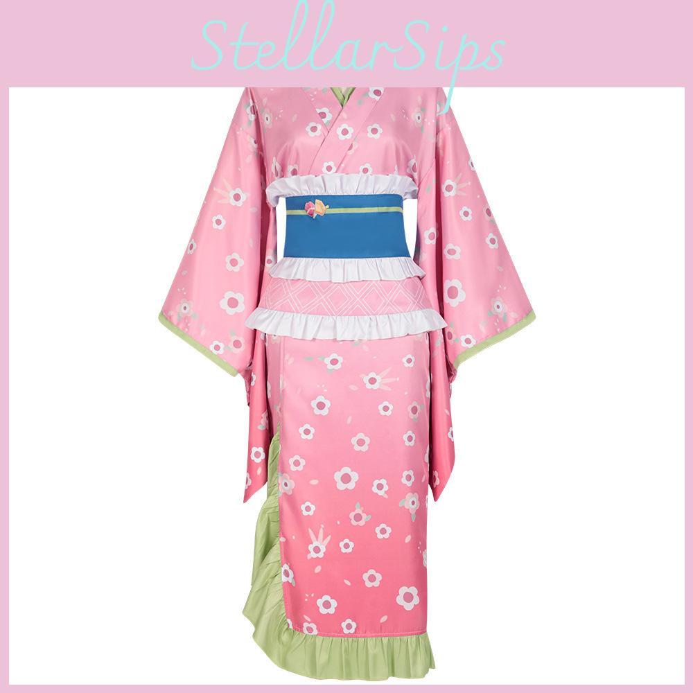 Kanroji Mitsuri Cosplay Costume With Polyester Fabric For Anime Cosplay And Role Playing