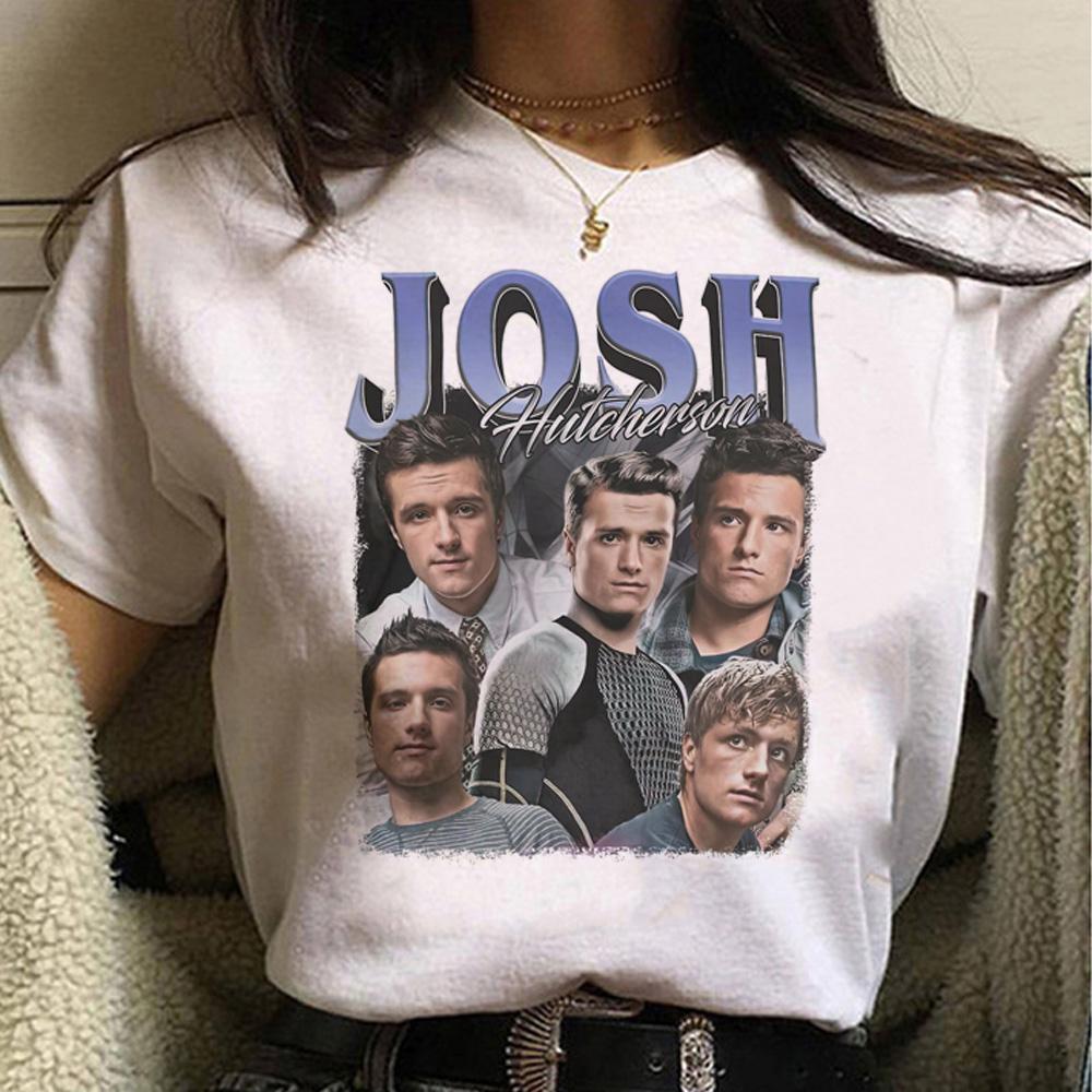 Josh Hutcherson tshirts women Japanese Y2K tshirts female harajuku funny 2000s clothing