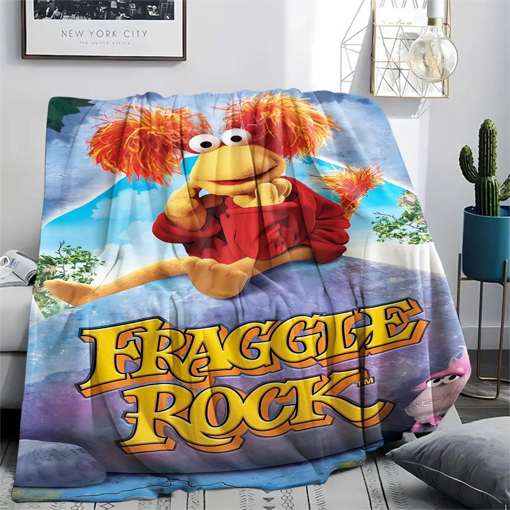 Room onthe Broom Fraggle Rock Print Flannel Blanket,High quality Comfortable for All Seasons,Home Decor,Warmth and Comfort,Perfect for Christmas Gifts