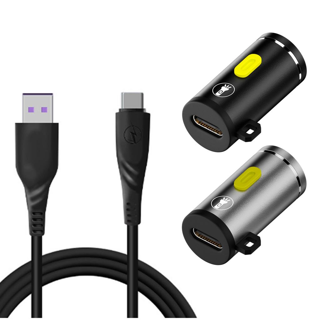 Mini Led Flashlight Not Need Battery Design Cob Cold White Powered By Type C Connectors Portable Pocket Size Working Flashlights