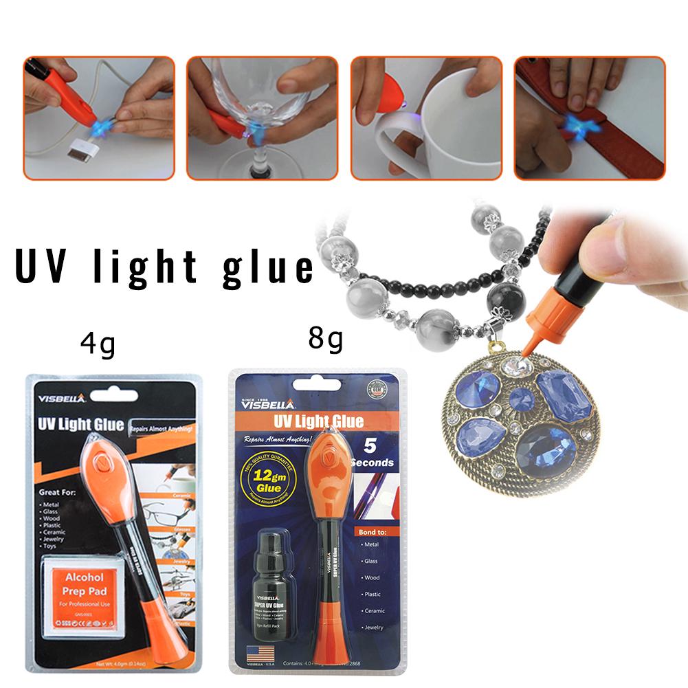 Buy Visbella UV Light Glue Kit Clear Adhesive Liquid Plastic Welder 5