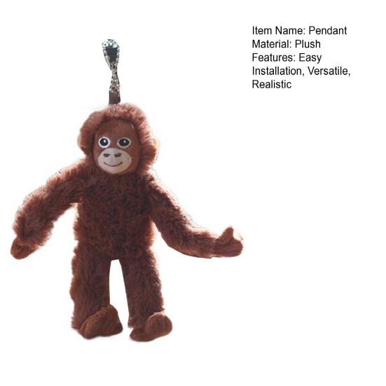 Yousheng Monkey Plush Keychain Realistic Soft Stuffed Monkey Pendant for Keys Backpacks Handbags Luggage 20cm Cute Hanging Toy Novelty Gift for Kids