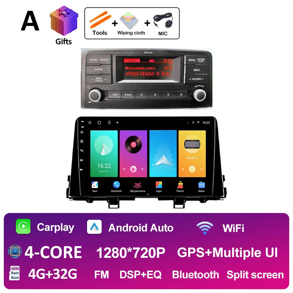 Android 14 DSP Stereo For KIA Morning 3 picanto 2017 2018 2019 2020 Intelligent System Bluetooth Cooling fan Auto Tools No 2 din