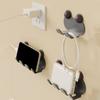 Punch-free Power Plug Socket Holder Cartoon Animals Wall Storage Hook Socket Storage Rack  for Home