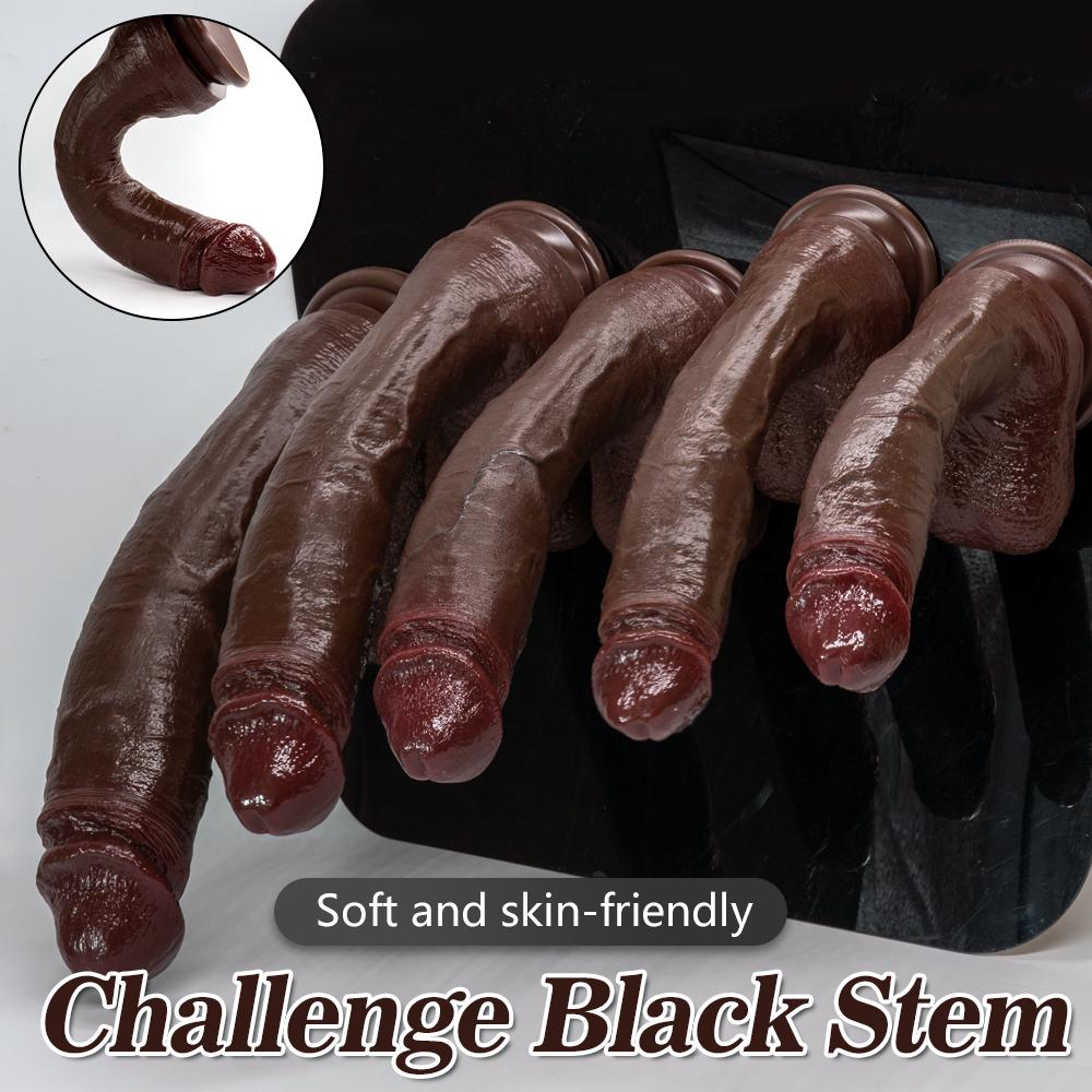 Extra Large Realistic Dildo – 5 Sizes Up To 33cm, Soft Liquid Silicone Penis Toy with Strong Suction Cup, Female & Couple Sex Toy