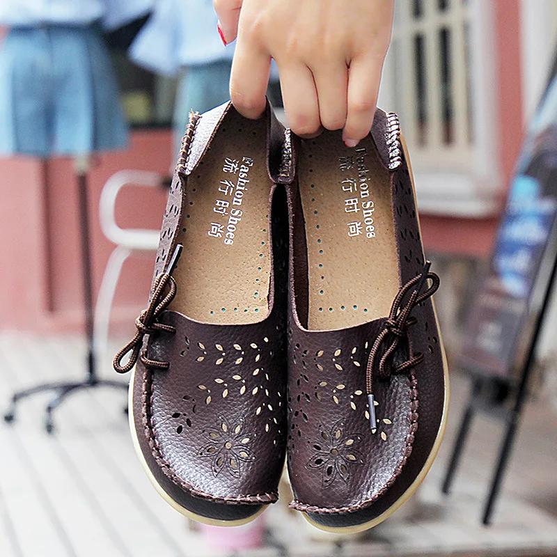 Flat Shoes for Women 2026 Summer Low Top Flat Bottom Comfortable Nursing Shoes Mother Shoe Size 35-44 Loafers Women's Ladies