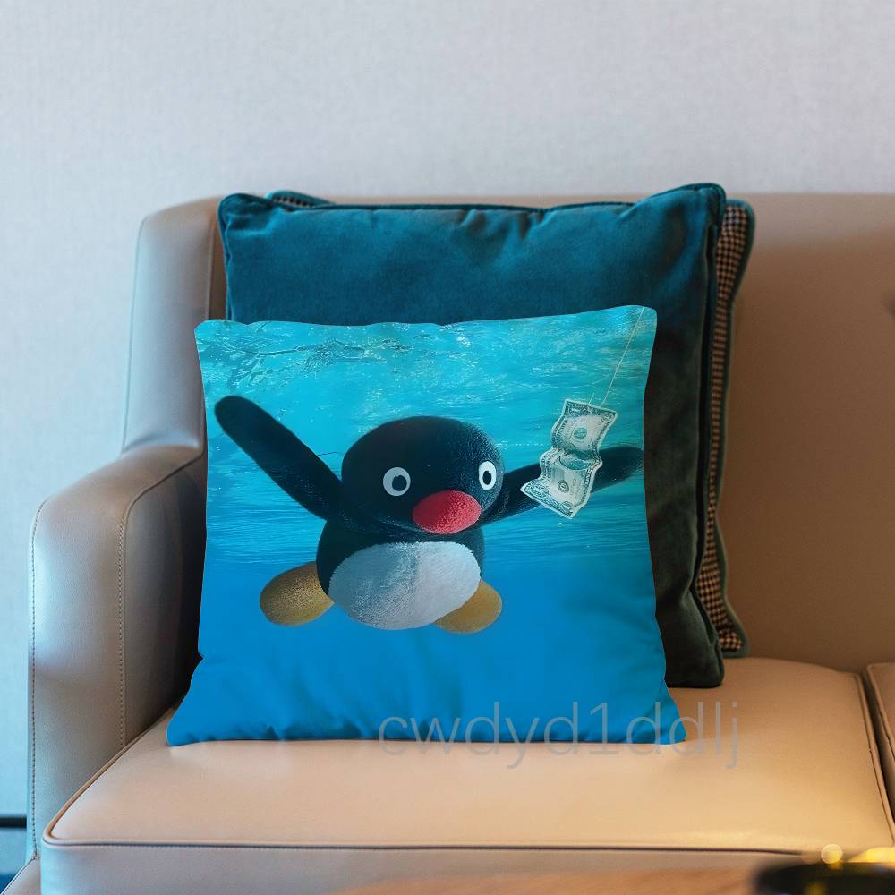 PPINGU Pingu Cute Pillow Case Cover Square Sofa With For Pattern Comfortable Cushion suitable Of Room