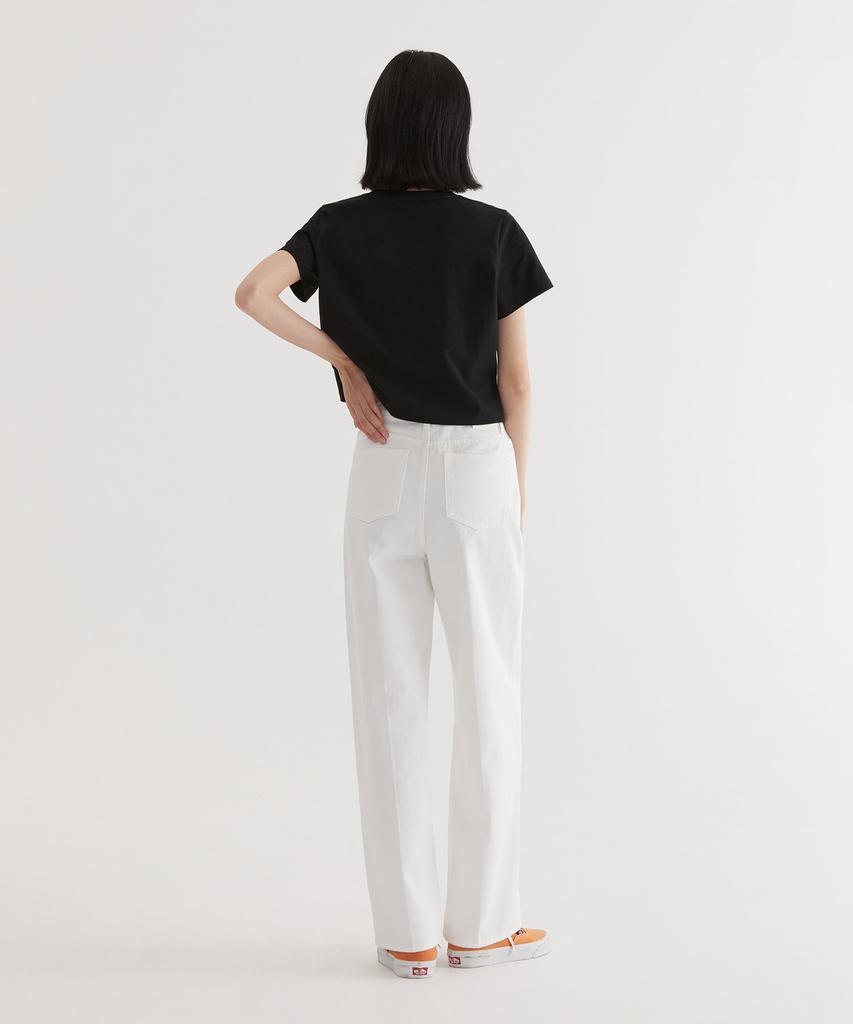 COVERNAT (W) C Logo Crop T-Shirt Black