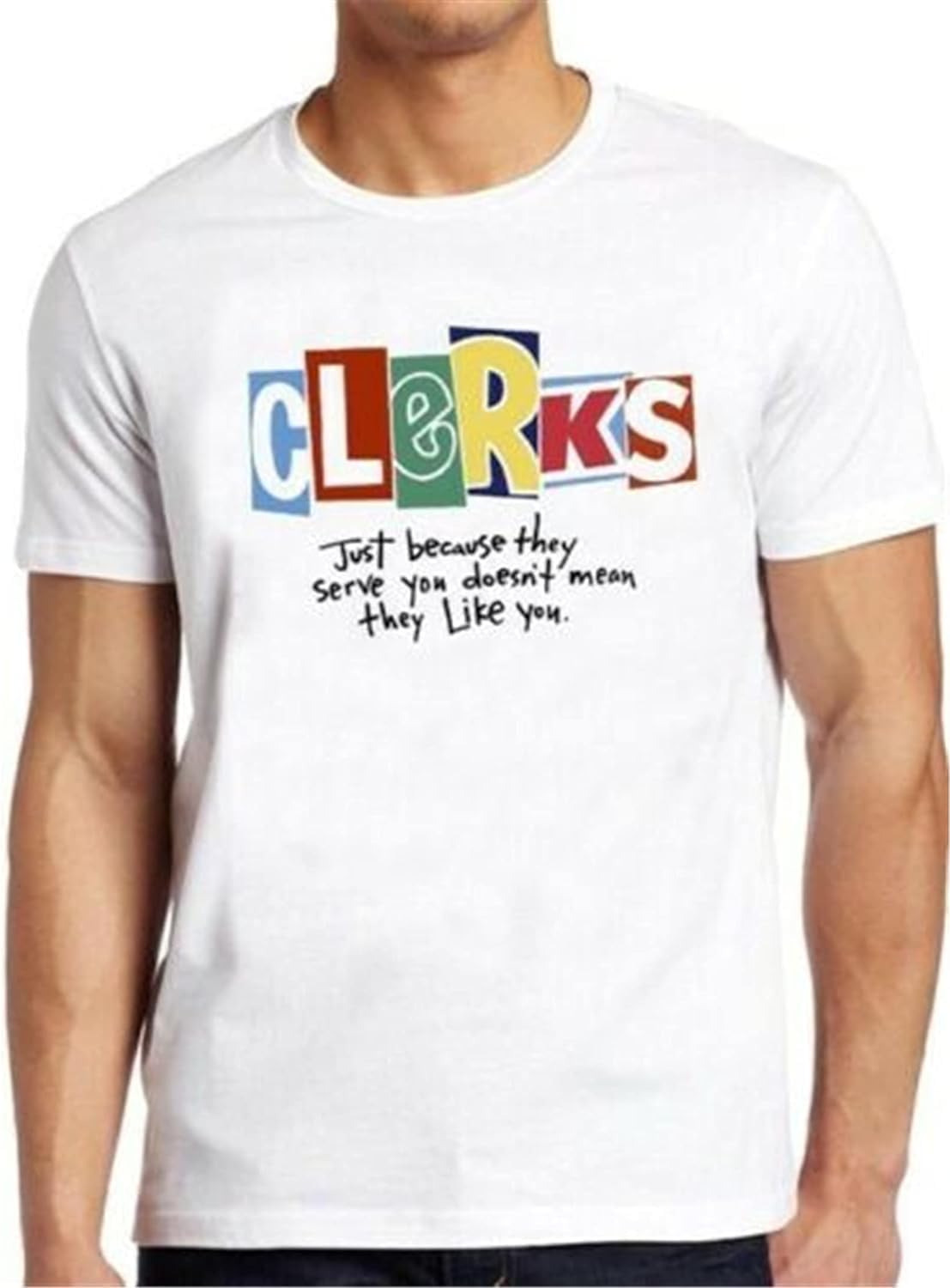 Clerks Comedy Film 95s Cult Movie Vinta Tee T Shirt S белый
