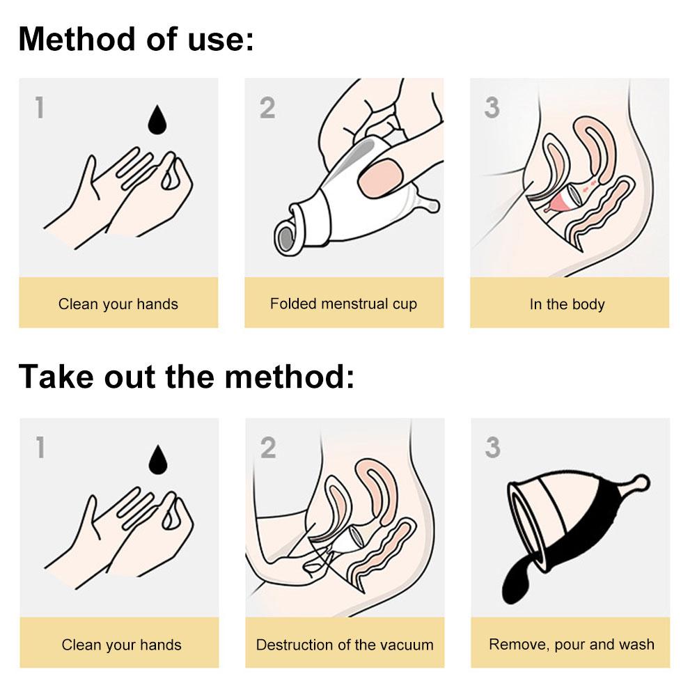 Reusable Menstrual Cup L/S Silicone Women's Hygiene Menstrual Cup Feminine Hygiene Menstrual Cup Health Care