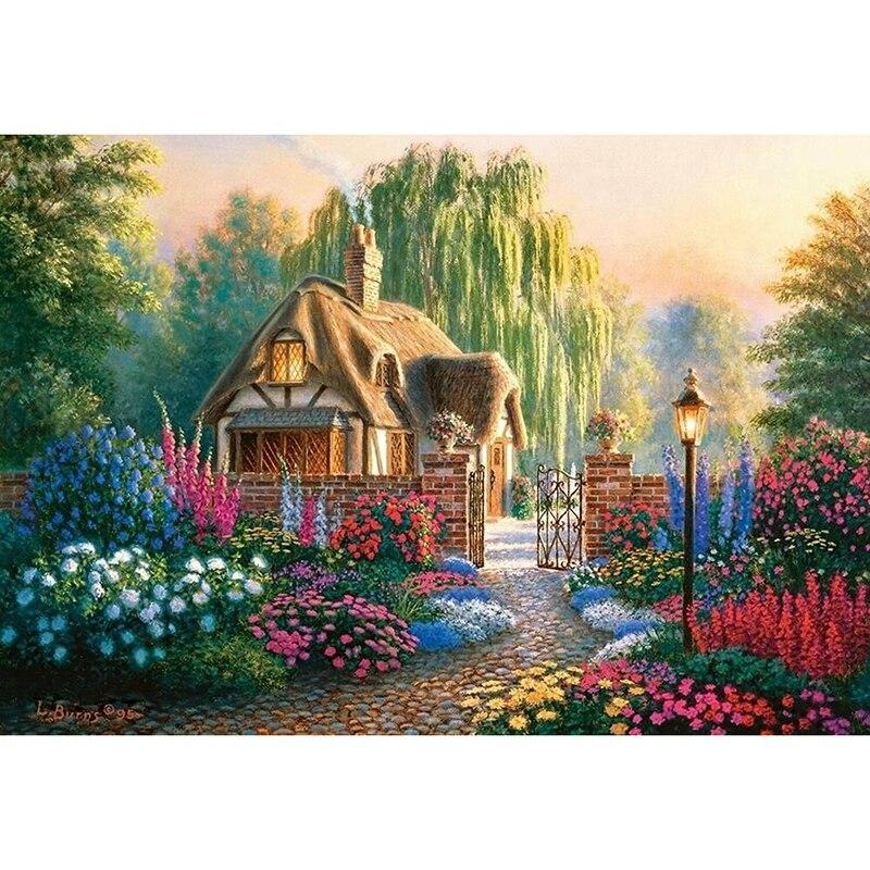 New 5D DIY Diamond Painting Scenic Lodge Diamond Embroidery Scenery Cross Stitch Full Round Drill Crafts Home Decor Gift