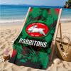 Nrl Rabbit Artwork Design Beach Towel, Quick-drying, Easy to Care for, Suitable for Both Fitness and Beach Vacations,Sports Essential