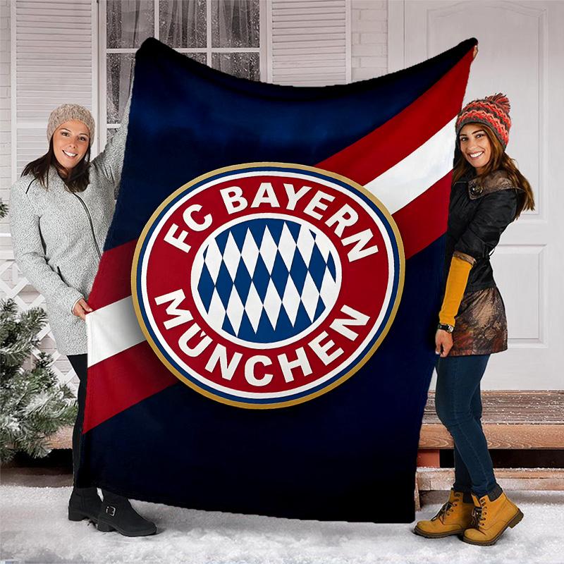 1pc B-Bayern Munich (4) Theme Blanket - Digital Print, Polyester, Cozy for All Seasons, Perfect for Outdoor, and Travel