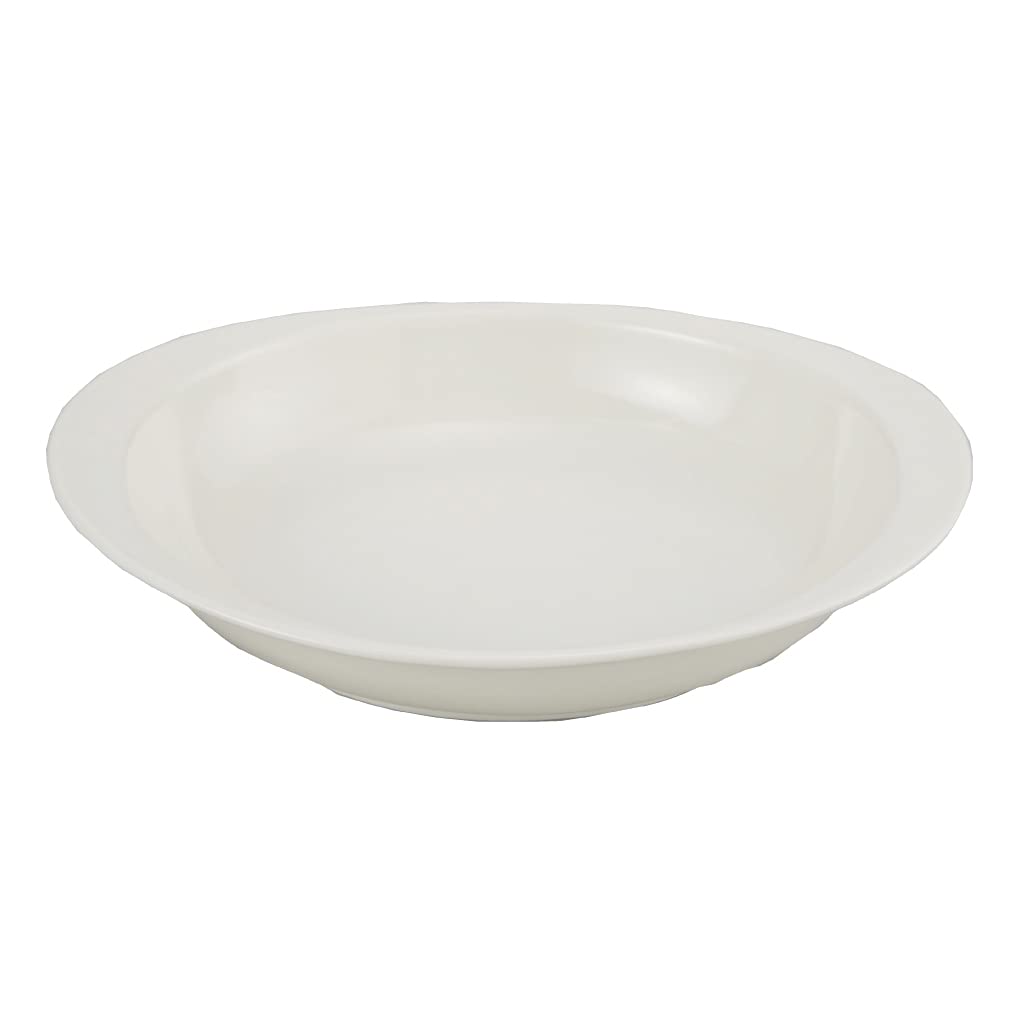 

Shinshu-yaki Curry Bowl, 190mm (length) x 260mm (width) x 55mm (height) [Made in Japan ceramic, microwave safe, far-infrared, negative ion]