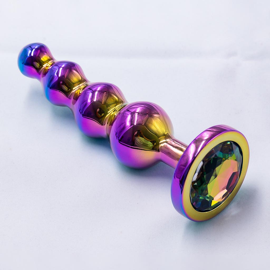 Metal Anal Plug Prostate Massager Anal Beads Butt Plug Metal Dildo G-spot Stimulating Sex Toys for Men and Women But Plug