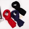 Double-side Pure Color Water Ripple Knitted Unisex Scarf Warm Soft Scarf