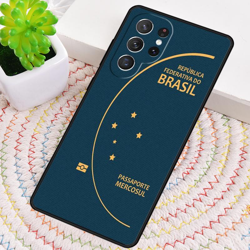 

Brazil Passport soft Phone Case for Samsung Galaxy note 10 pro S26 Ultra S23 S24 FE S25 S21 S22 PLUS shockproof Cove Galaxy S23 Ultra