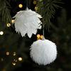 White Petal Foam Christmas Ball Merry Christmas Party Xmas Tree Decoration Christmas Hanging Ball Home Ornament