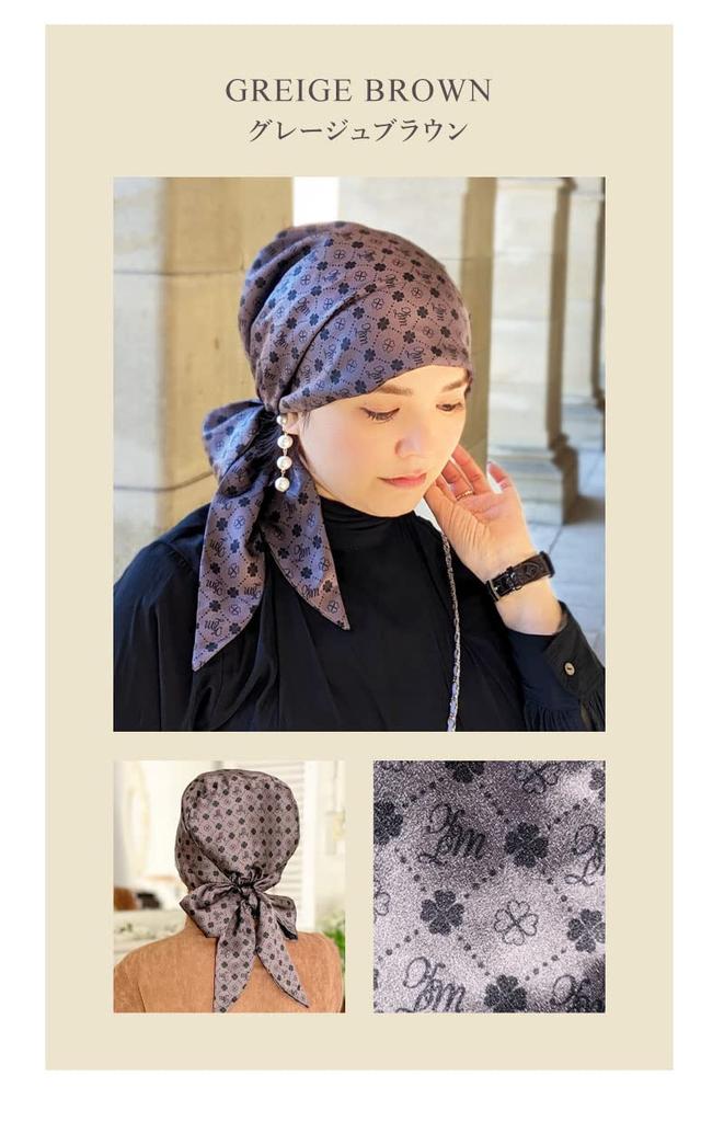 MY Medical Care Hat for Cute and Scarf with for Hair Magique Audrey Clover [KISS LIFE] Hat, Women, Stylish, 100% Cotton, Type, Charm, Cancer, Loss,