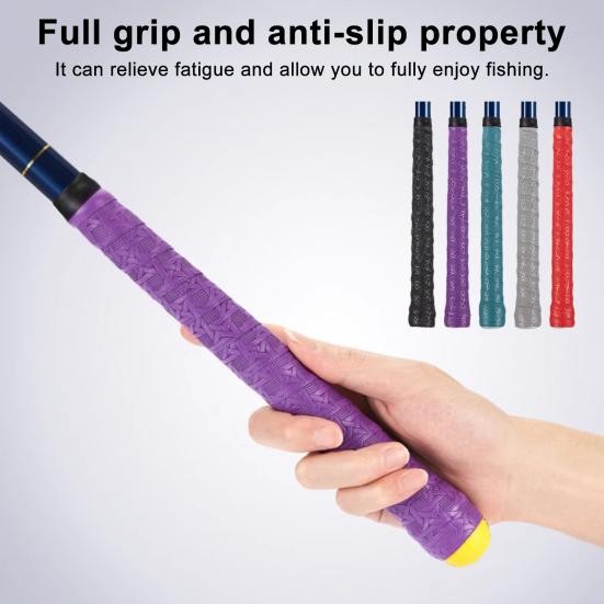 Fishing Rod Grip Anti-slip Waterproof Easy Operation Fishing Pole Sleeve Wrap Tube Protective Cover Fishing Accessories