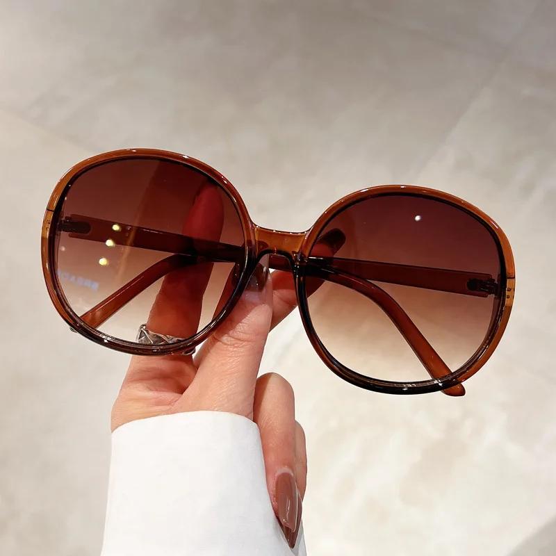 

Luxury Brand Designer Round Sunglasses Women For Men Vintage Fashion Sun Glasses Trendy Punk Oversized Big Frame Shades Uv400
