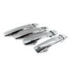 Chrome Car Door Handle Cover with 4 Smart Key Holes Body Kit Decoration for 08-15 Land Cruiser LC200 FJ200