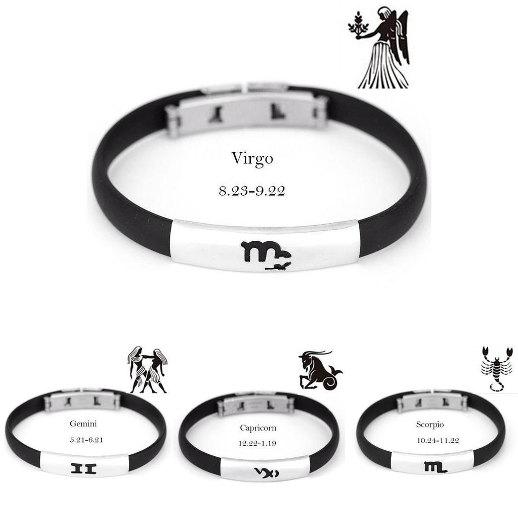 Pulseiras Atemporais Constelação Aço Inoxidável Silicone Para Homens E Mulheres