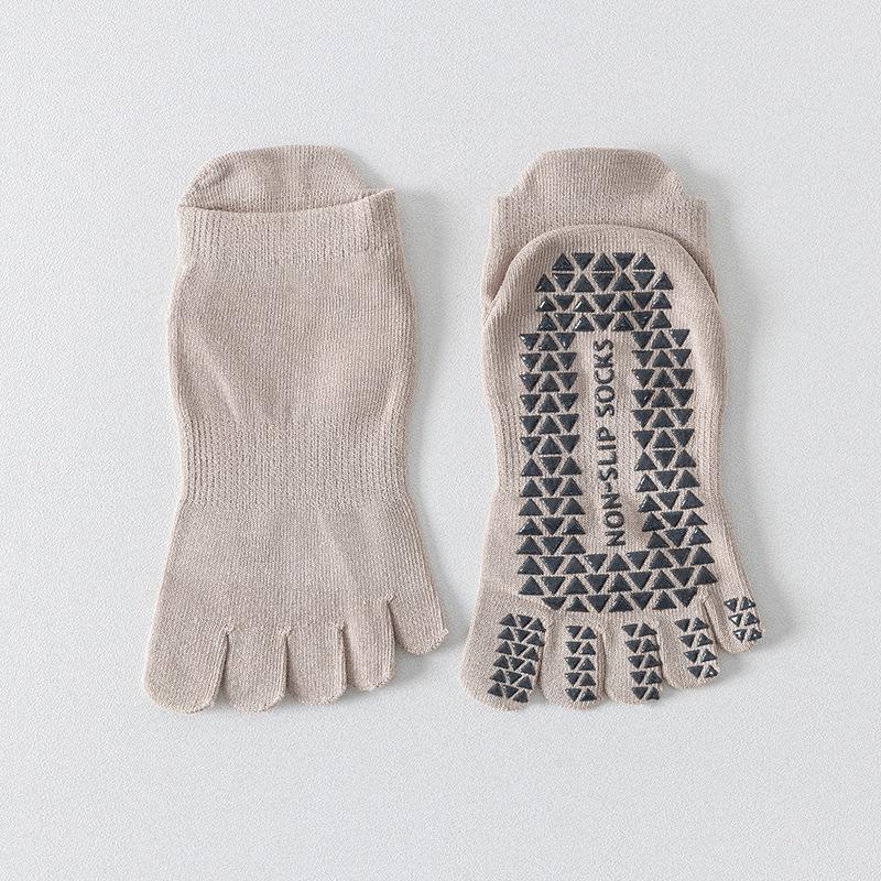 Women's Non-Slip Cotton Yoga Toe Socks for Pilates, Fitness, and Indoor Sports