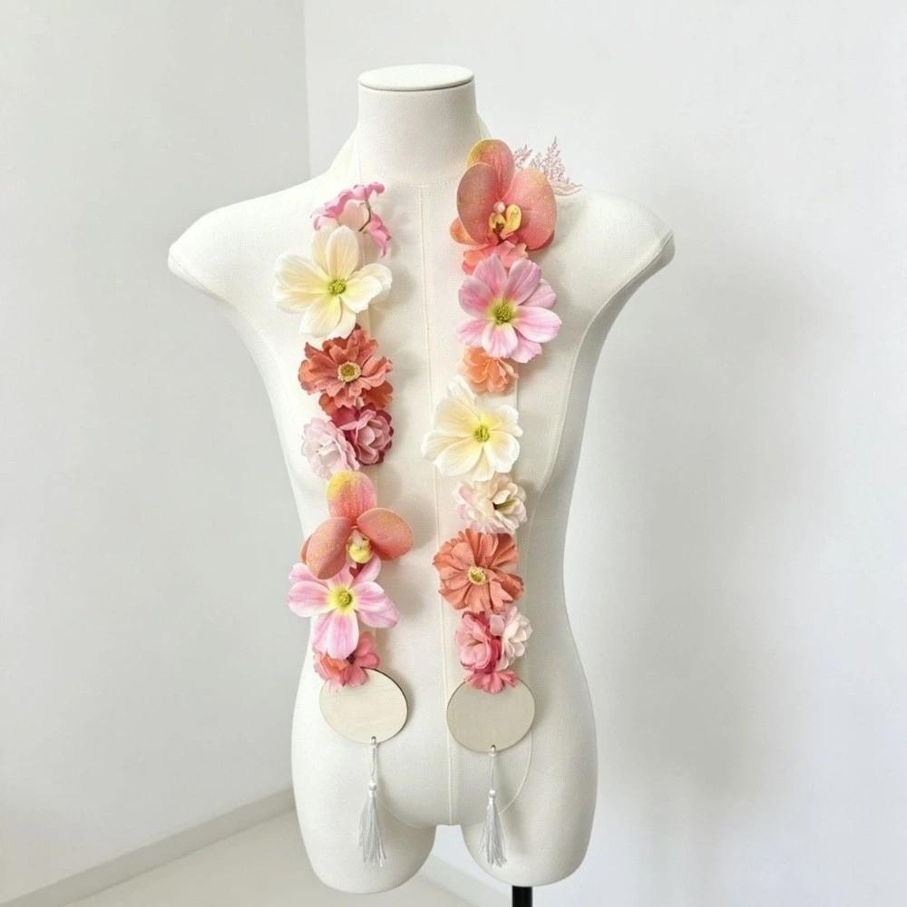 Silk Fabric Satin Flower Sash Satin Fabric Artificial Floral Garland Party Decoration