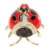 Ladybug Trinket Box Red Colored Enamel Crystal Hand Painted Rings Earrings Jewelry Storage Box Ornament