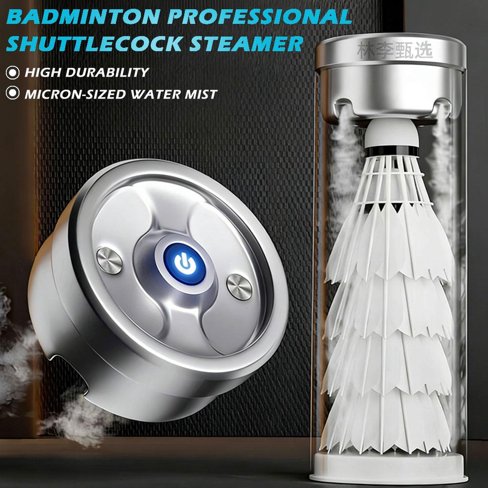 Badminton Shuttlecock Steam Case USB-C Humidifier Cap Portable Moisturizing Box Extend Shuttlecock Durability for Players