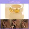 Gold Fashionable Shell Earrings For Women Simple And Design Elegant