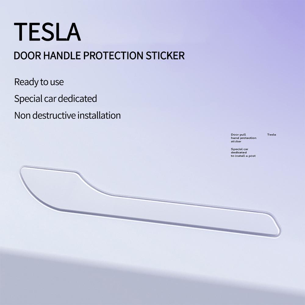 Car Door Handle Wrap Cover Decorative Stickers 4Pcs/Set Anti-scratch For Tesla Model 3 Y 2025 ABS Protector Sticker