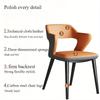 French Style 1Pc Leather Dining Chair with Backrest, Hollow Design, Suitable for Clubhouse Hotel Western Restaurant Cafe
