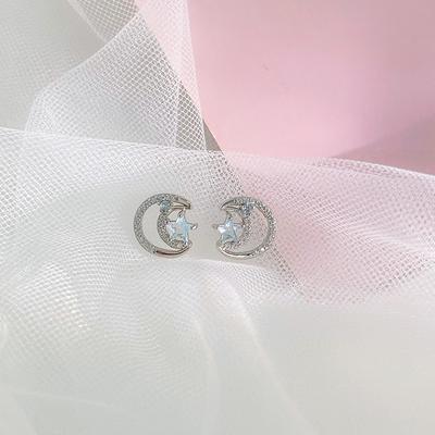Dreamy Star Moon Earrings for Women Sweet Girly Spring and Summer New Earrings