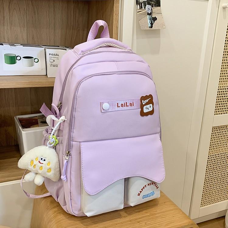 Large-capacity Schoolbag Female High Value Junior and Senior High School Students' Shoulder Bags Are Cute and Fresh Multifunctional Backpacks.
