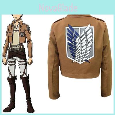 Attack on Titan Aufklärungstrupp Cosplay Mantel Jacke für Eren Jäger Fans**