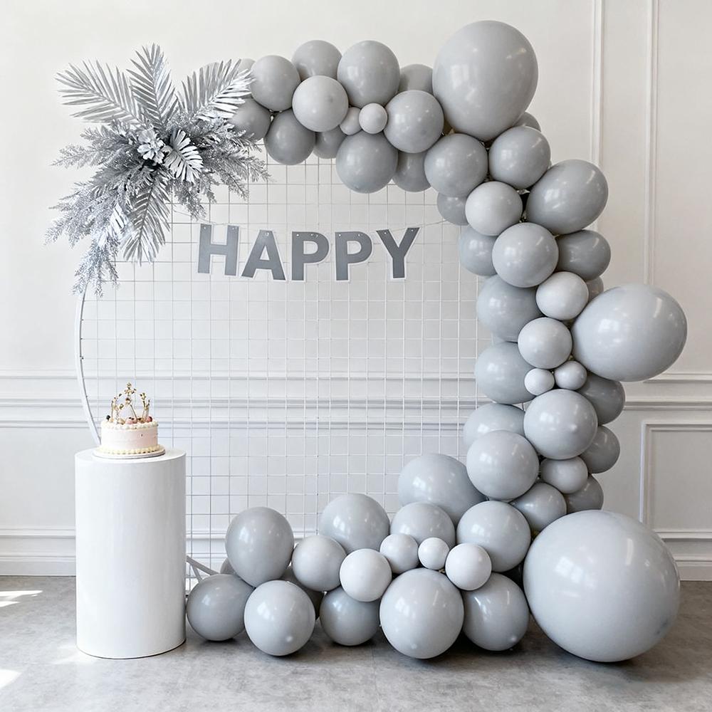 2-20pcs Gray Latex Balloon Wedding Birthday Anniversary Graduation Festival Celebration Indoor Party Decoration Grey Balloons