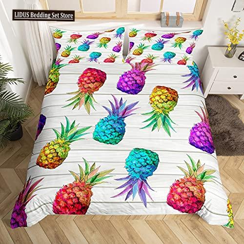 Fruit 3D Pineapple Fruit Pattern Duvet Cover Set King Queen Size Bedding Sets With Pillowcase For Boy Girl Polyester Bedding Set