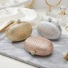 Oval Shape Hard Shell Crossbody Bag Egg-Shaped Braided Handbag Luxury Evening Clutch Bag  Gift