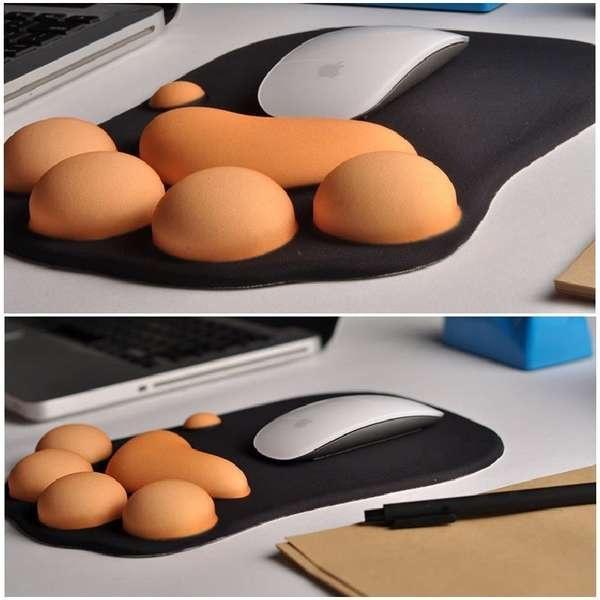 Cute Cat Paw Mouse Pad Silicone Wrist Rest for Computer Laptop Desktop Accessories Non-Slip Design Comfortable Gaming Mouse Mat