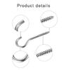 115pcs Metal Ceiling Hook Comprehensive Silver Steel Hook Practical Screw Hooks for Organizing Kitchenware and Tools