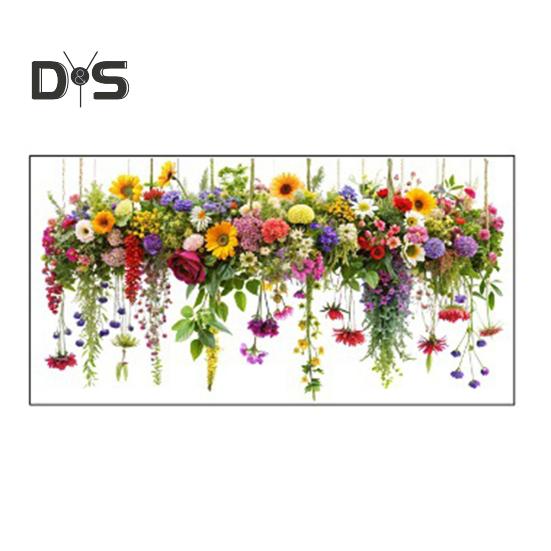 Flowers Spring Window Clings Removable Anti-Collision Window Stickers Waterproof Static Clings for Glass Window Door Decoration
